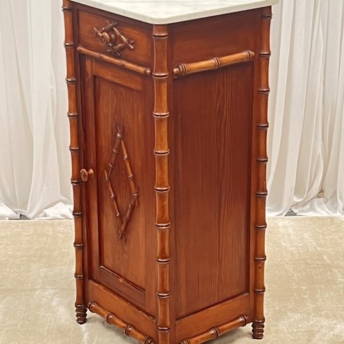 French wood faux bamboo cabinet c.1900