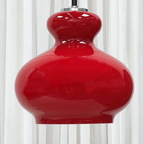 Midcentury Glass Pendant By Peill & Putzler 