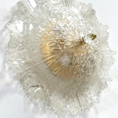  Large Murano Glass Flush Mount By Barovier & Toso 