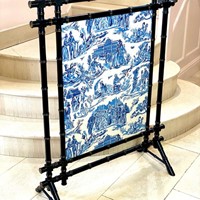 19th Century large Howard and Sons Fire Screen 