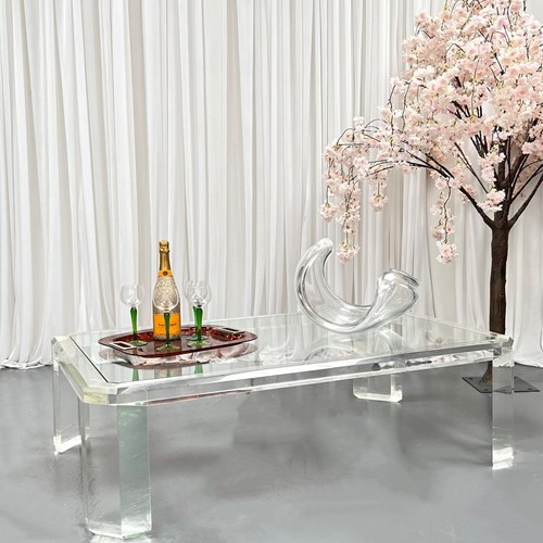 Acrylic & Glass Coffee Table By David Lange 