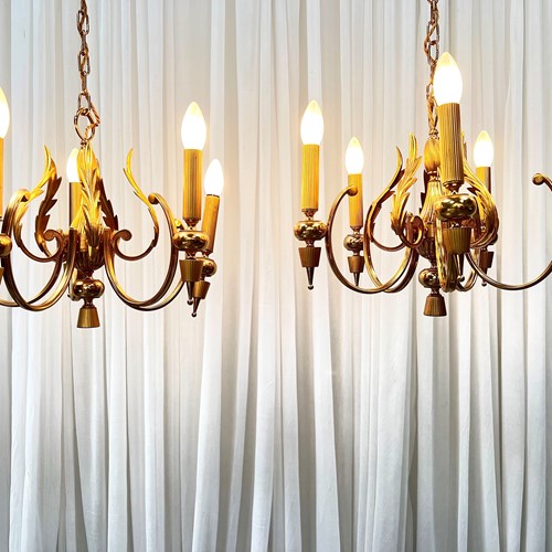 Pair Of Gaetano Sciolari Chandeliers 