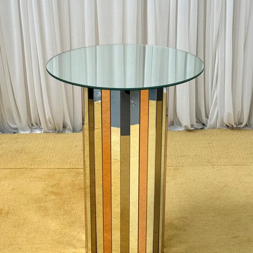 Mirrored Side Table By Willy Rizzo, 1970S,  Italy. 