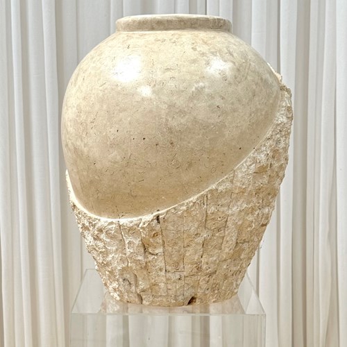 Tessellated Mactan Stone Decorative Vase By Magnussen Ponte