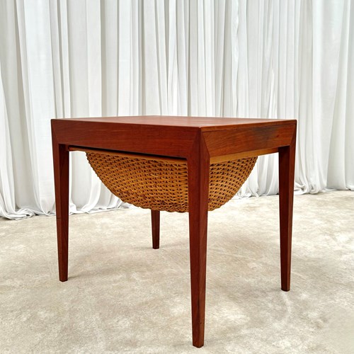 Sewing Table Designed By Severin Hansen For Haslev Møbelfabrik, 1960’S. Denmark