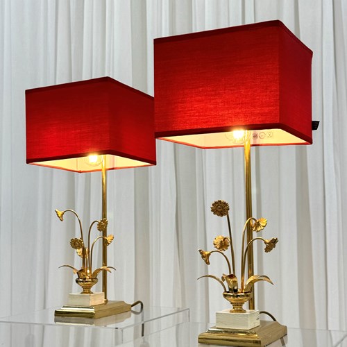 Pair Of Table Lamps By Massive, 1970’S, Belgium