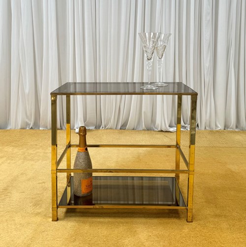 French Brass Bar/Side Table 