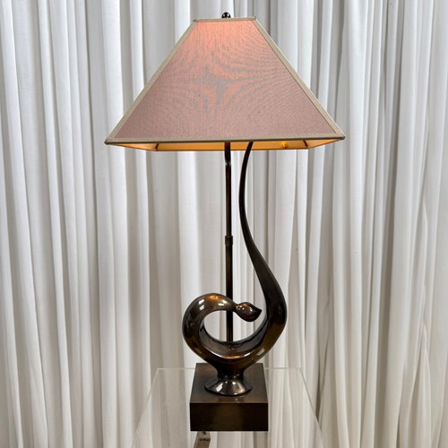 Table Lamp Signed Lumière | C.1970S/80S | Height Adjustable