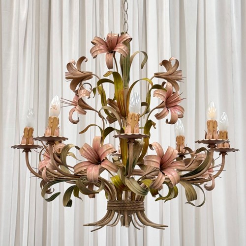 Pink Lily Bouquet Chandelier By Hans Kögl 