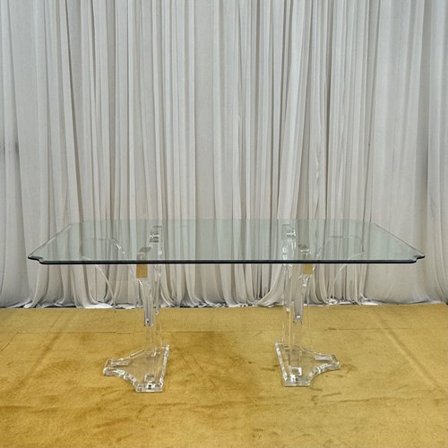 Jeffrey Bigelow Lucite Dining Table 