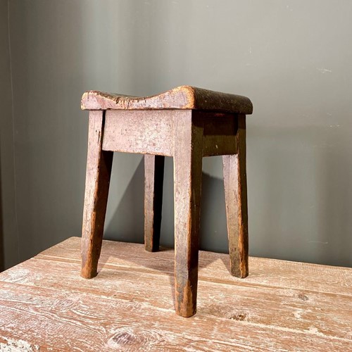 19th century wood stool