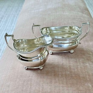 Georgian style silver plated sugar ...