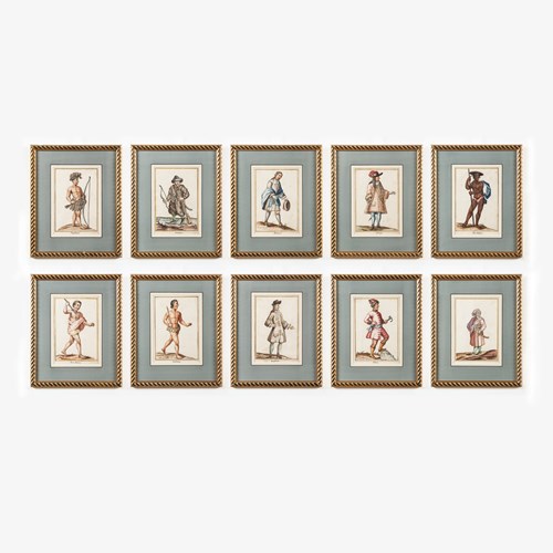 Set Of 10, 18Th Century German Watercolours