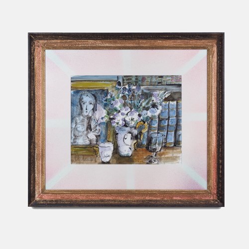 Signed Still Life Ink Drawing By Lydia Corbett / Sylvette David