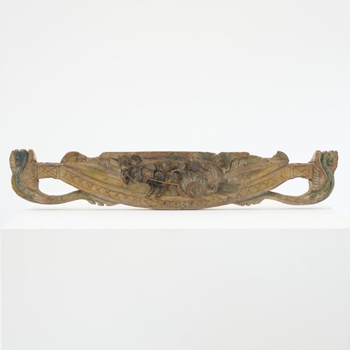 19Th Century Italian Polychrome Cart Frieze