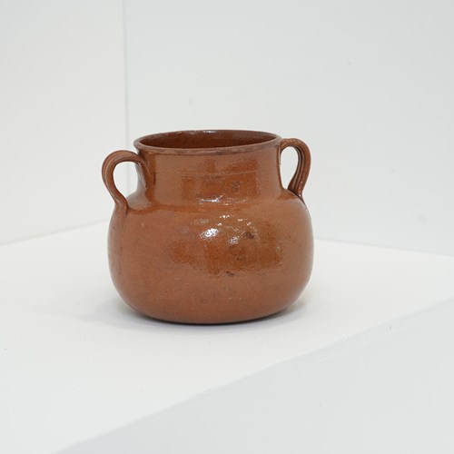 20Th Century Spanish Glazed Earthenware Pot