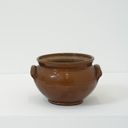 20Th Century Spanish Glazed Earthenware Pot