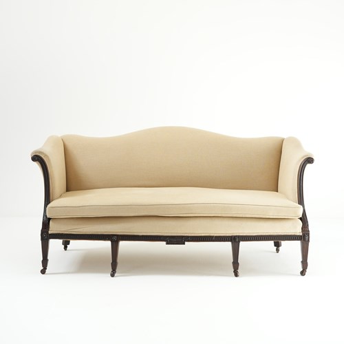 19Th Century Serpentine Sofa In The Hepplewhite Manner