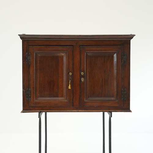 18Th Century English Oak Hanging Spice Cupboard