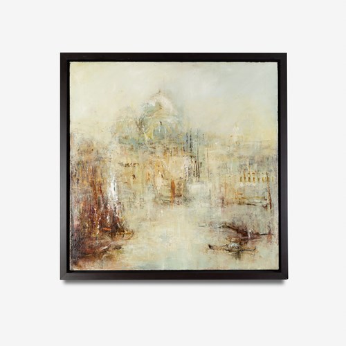 Silent Rows, The Songless Gondolier By France Jodoin  (B.1961). Oil On Linen