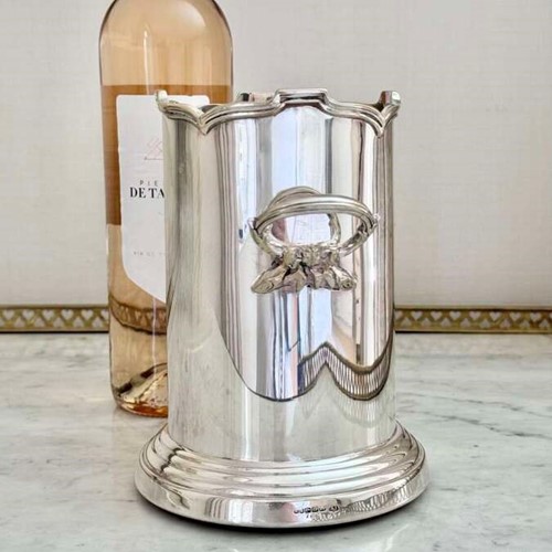 Silver plated Marples & Co bottle coaster circa 1900