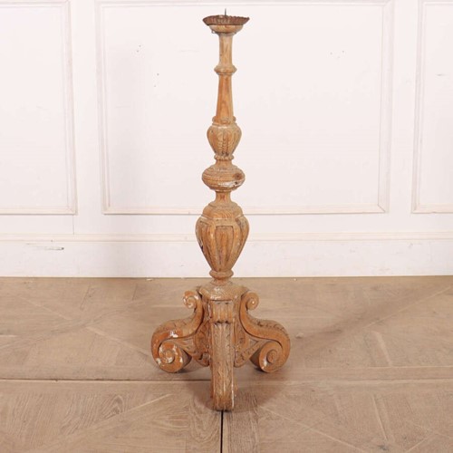 Large Spanish Carved Candle Stick