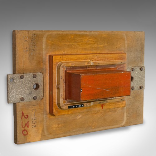 Vintage Industrial Factory Mould, English, Mahogany, Decorative, Wall, Pattern