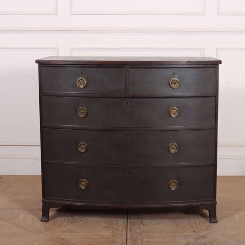 English Painted Bowfront Chest of Drawers