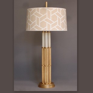Bespoke Mid Century style bouillotte lamp BENJAMIN