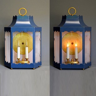 Bespoke Scalloped Tole Wall Lantern