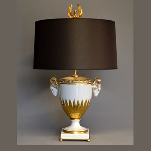 Single Furstenberg Ramshead bowl mounted as lamp