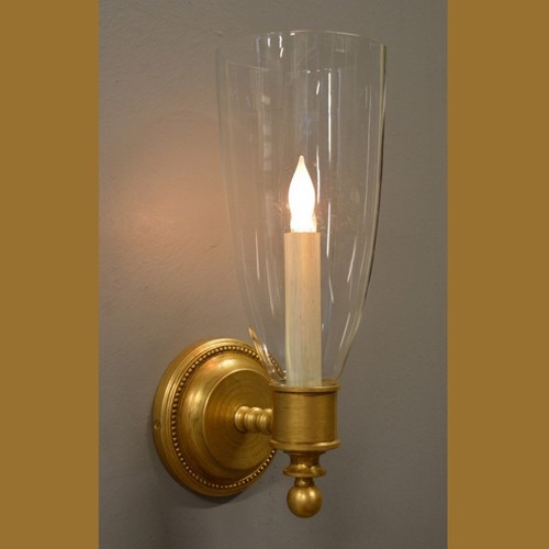 Bespoke hurricane glass wall light