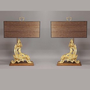 pair large scale andirons/fire dogs...