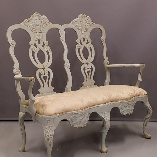 Elegant Painted Settee Bench + Optional Chair