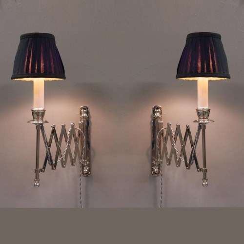 Pair Arcordeon Wall Lights ( 3Rd Available) 