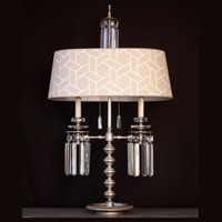 Duquette inspired Mid century bouillotte lamp