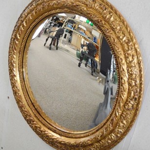 Vintage convex mirror 45cm Ø