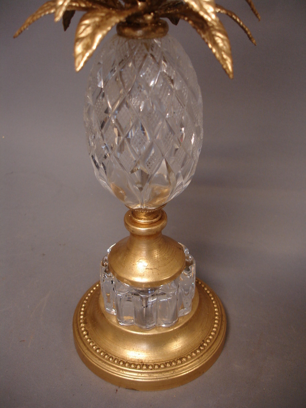 single Vintage crystal Pineapple lamp. - Decorative Collective