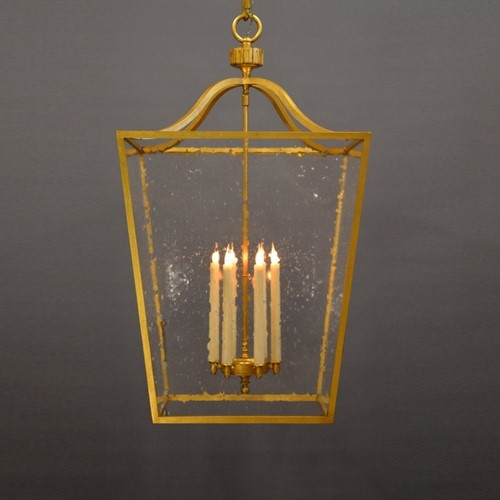 Bespoke XL Gilt Iron 6 Light Lantern