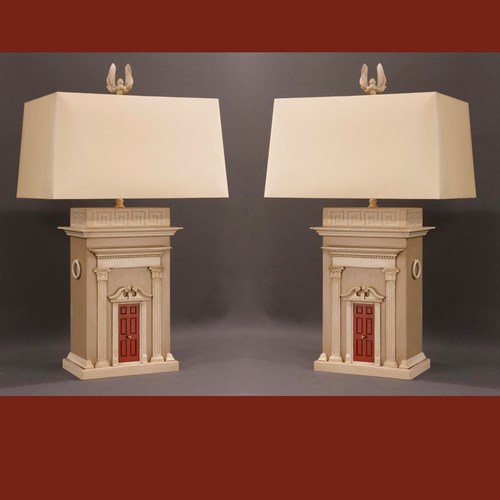 Pair Of Bespoke Architectural Table Lamps