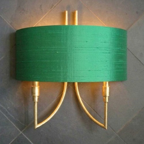 Bespoke Vintage Inspired Wall Lamp, Half Shade