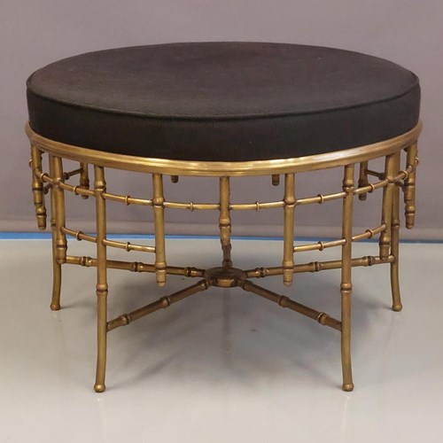 Single Piece, Faux Bamboo, Large Round Stool/ Coffee Table