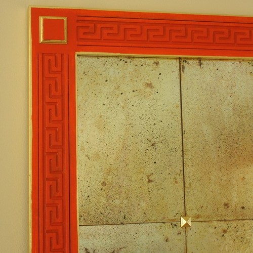 Bespoke greek key mirror