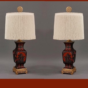 Pair Of Medium Sized Chinoiserie La...