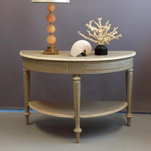 Pair Of Demi Lune Side Tables