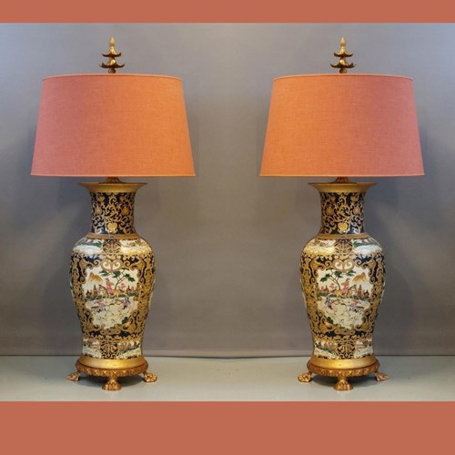 Pair Of XXL 125Cm Tall Vase Lamps 