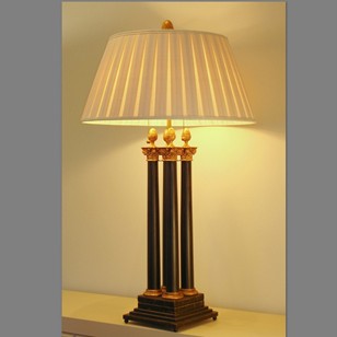 Bespoke Corinthian four column table lamp.