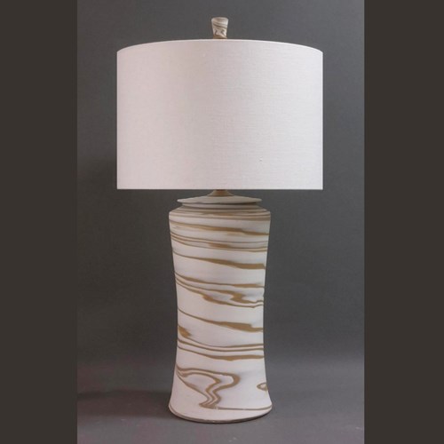 Single Artisinal Vase Mounted As Lamp