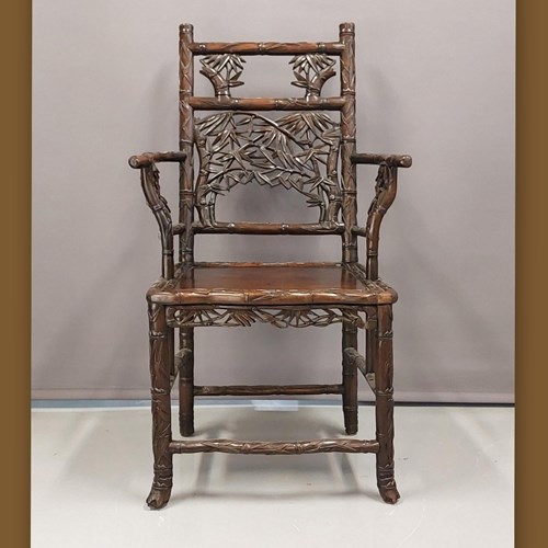 Rare Japanese Coromandel Arm Chair