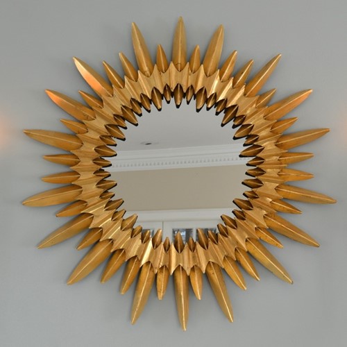 Gilt Iron Sunburst Mirror ( Two Available) 